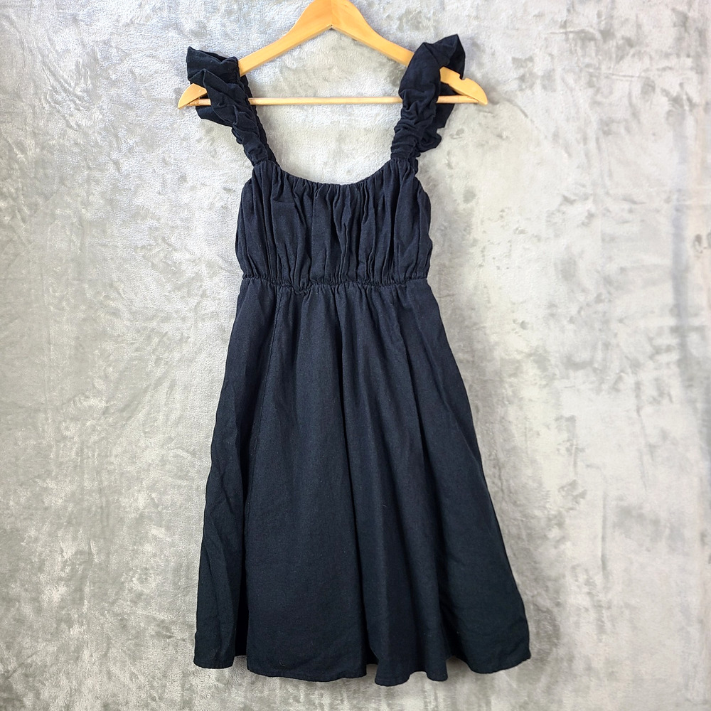 Abercrombie & Fitch Linen Blend Babydoll Puff Sleeveless Mini Dress Size M